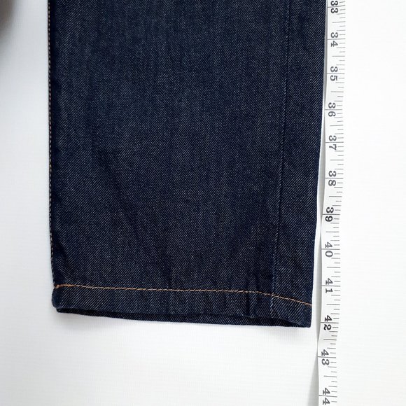 ZARA MAN DENIM COLLECTION High Waisted Straight Leg Jeans in Dark Wash - Picture 14 of 16